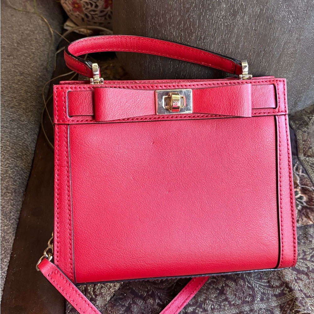 Authentic Kate Spade leather small kisslock 2 compartments Crosby /satchel - Picture 16 of 16